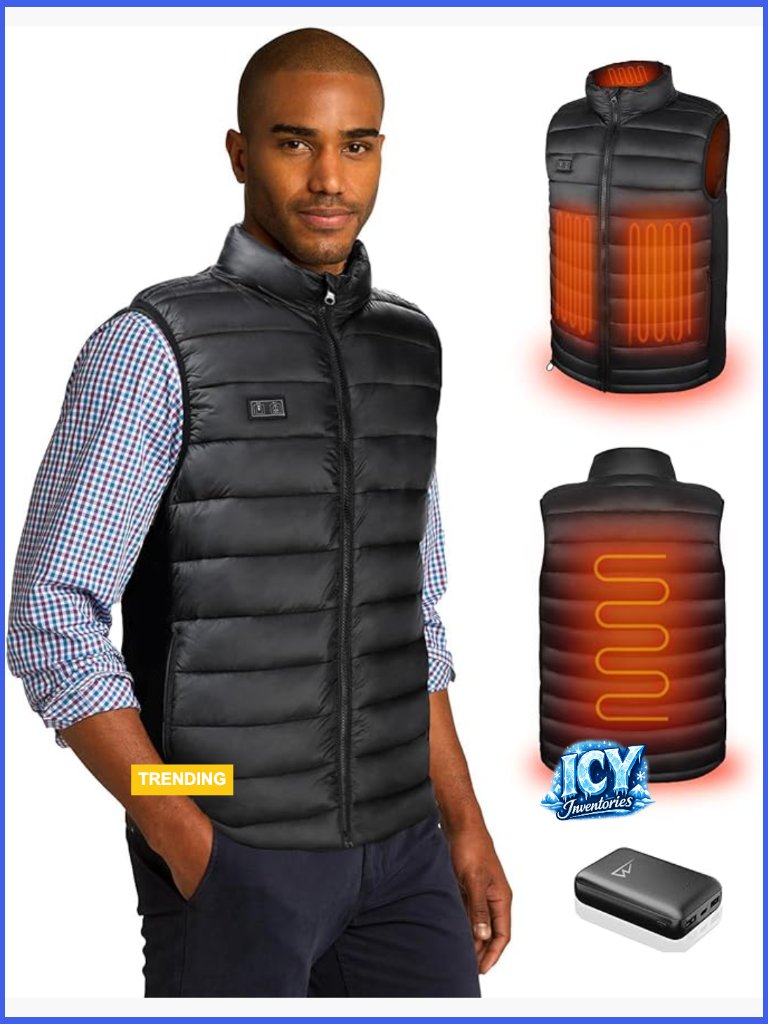 Heated Vest With Rechargeable Battery Pack, Lightweight Warming Jacket